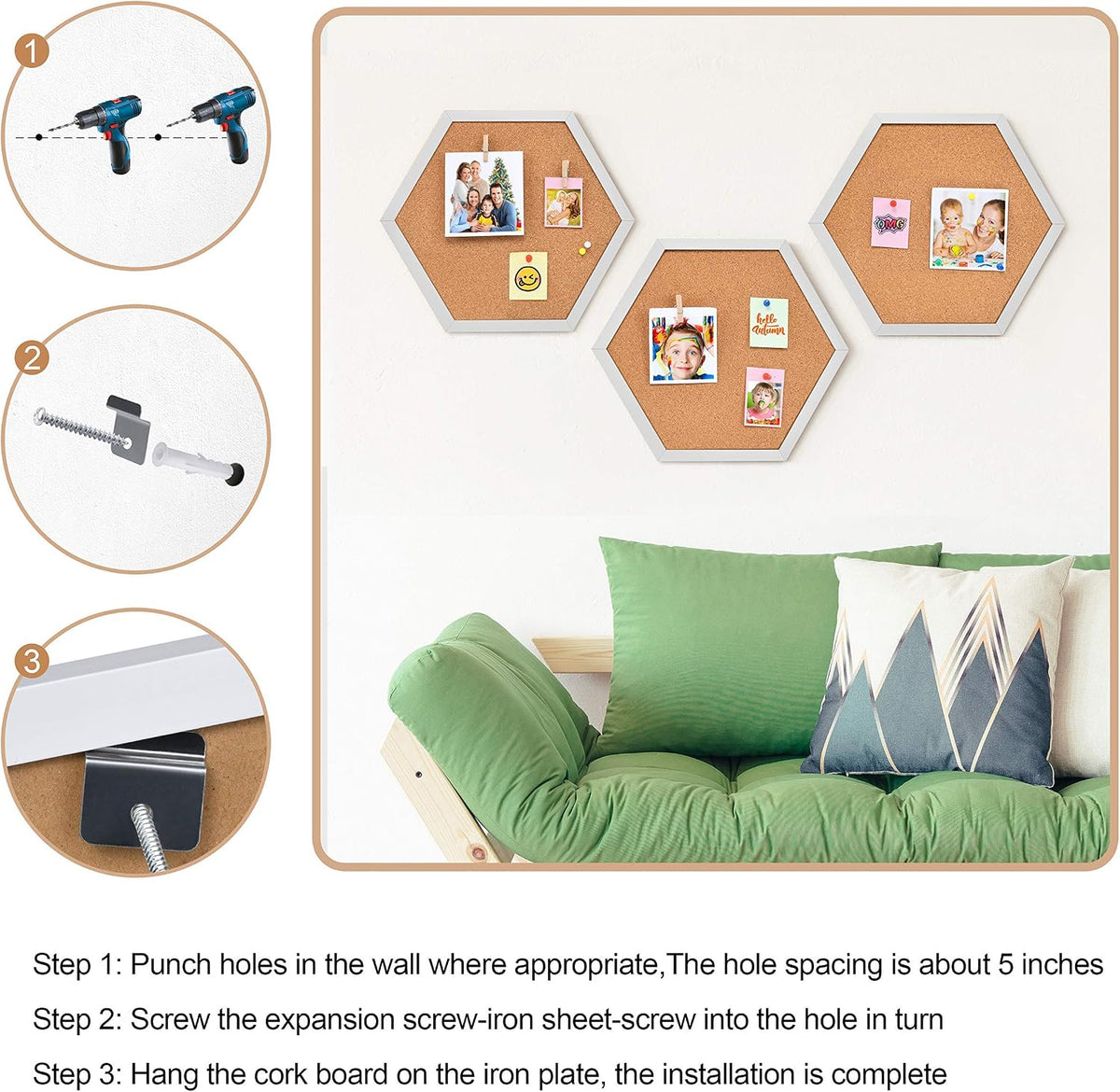 Facilife 4 Packs Cork Board,Corkboards for Wall,Small Cork Board Decorations,Cork Boards for Walls with Frame, Decorative for Office, School & Home