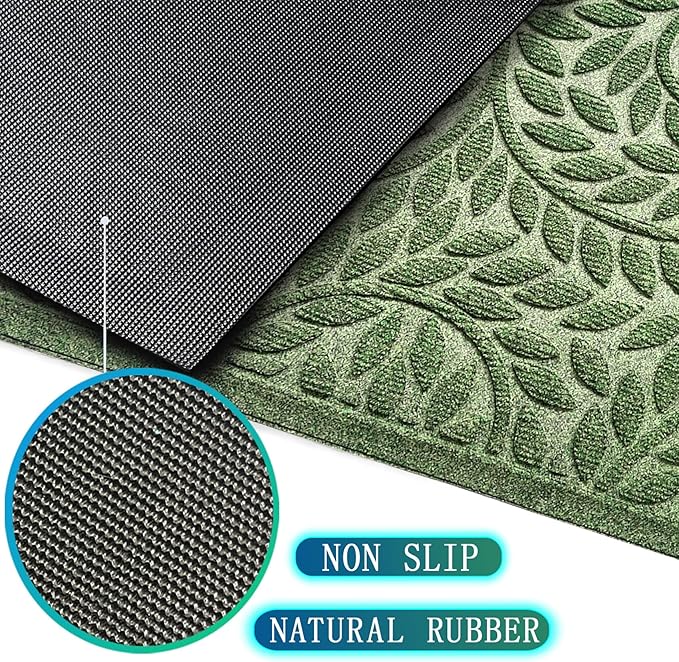 Bulijojo Front Door Mat Entrance, Durable Heavy Duty Welcome Mat, Thick
