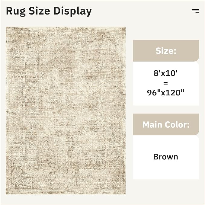 Soalmost Washable Area Rug 8x10, Large Soft Rugs