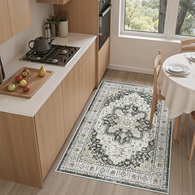 Madane Washable Entry Rug 3x4, Area Rugs