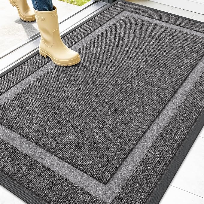 OLANLY Front Door Mat Indoor Outdoor Entrance, Waterproof All-Season,