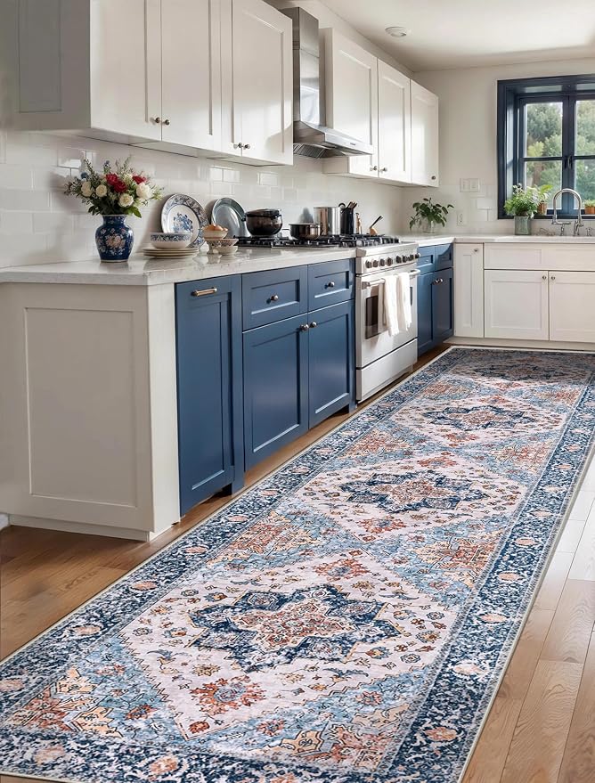 SERISSA Runner Rug for Hallways, 3x12 Washable Non Slip Kitchen Runner Rug