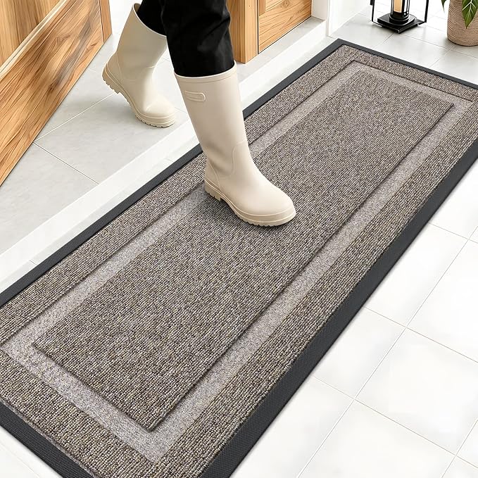 OLANLY Front Door Mat Indoor Outdoor Entrance, Waterproof All-Season,