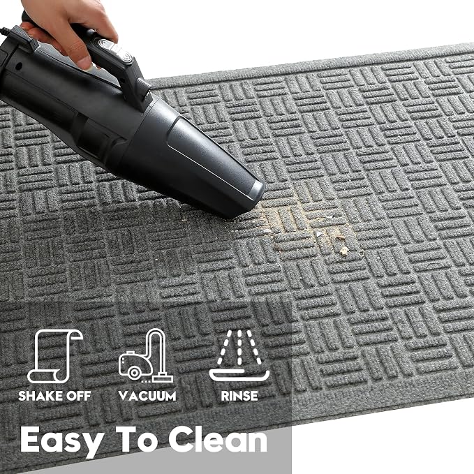 Mibao Front Door Mat Indoor Outdoor Entrance, Dirt Trapping Waterproof