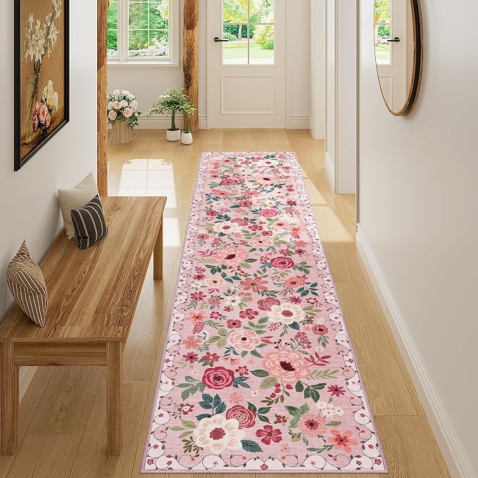 DUKINO 2x8 Runner Rug for Hallway, Washable Kitchen Runner Rug