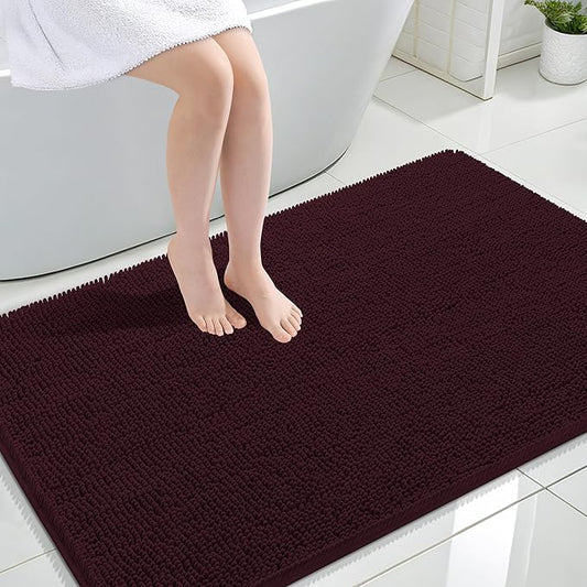 OLANLY Large Bathroom Rugs 47x32, Extra Soft Absorbent Chenille Bath Rugs