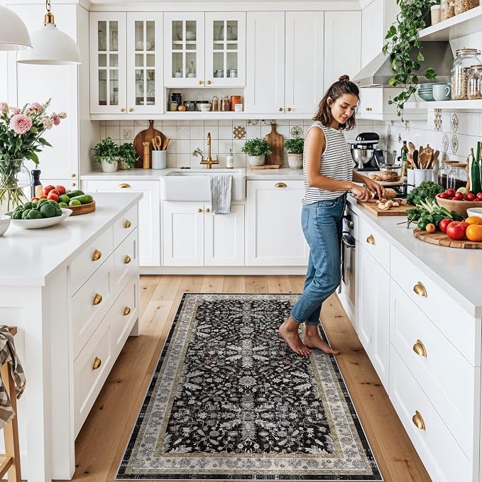 3x6 Kitchen Runner Rug Non Slip Washable