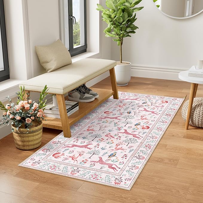 DUKINO 2x4 Rug for Hallway, Washable Kitchen Runner Rug