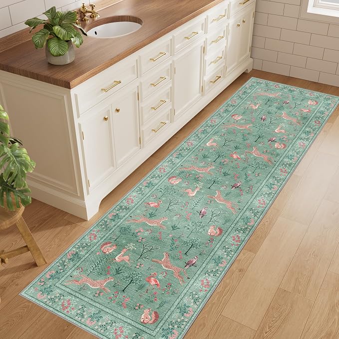 DUKINO 2x6 Rug for Hallway, Washable Kitchen Runner Rug