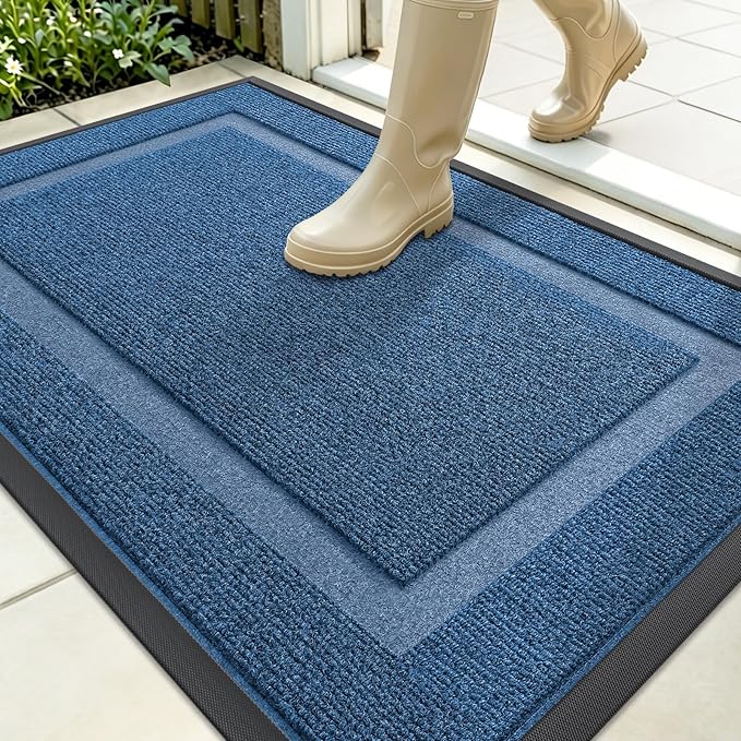 OLANLY Front Door Mat Indoor Outdoor Entrance, Waterproof All-Season,