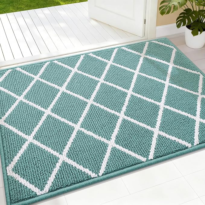 Finchitty Indoor Door Mat, Dirt Resistant and Absorbent, Low-Profile, Washable