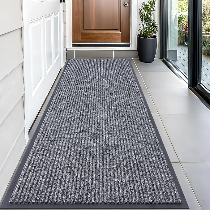 OLANLY Front Door Mat Indoor Outdoor Entrance, Waterproof Heavy Duty Doormat