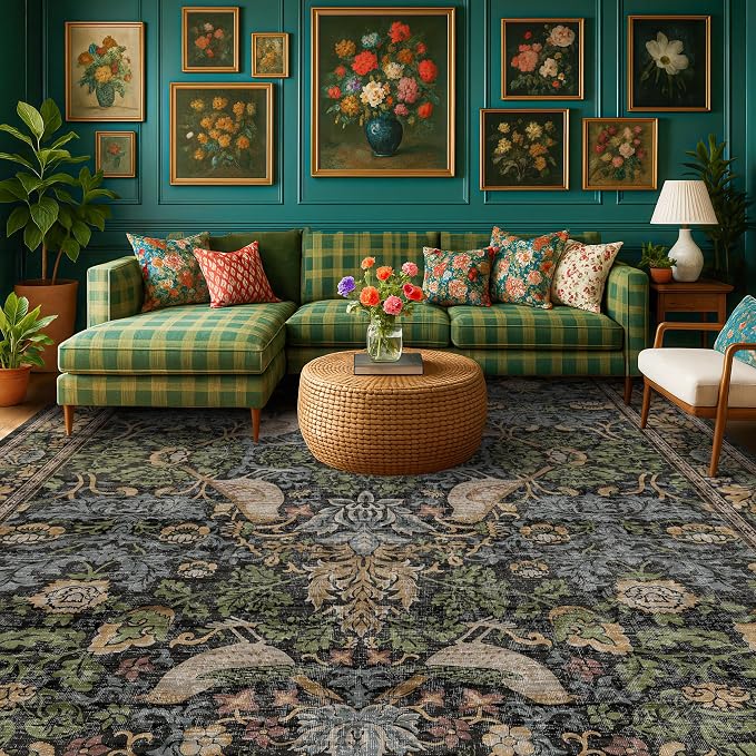 Hazo Haus Washable Living Room Rug 7x9