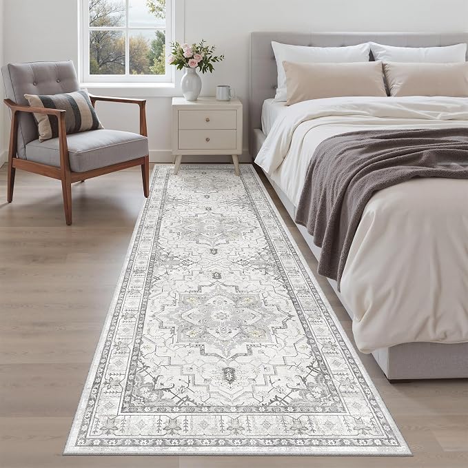 Madane Runner Rug 2'6''x8' Kitchen Runner, Hallway Runner Printed Vintage Rug