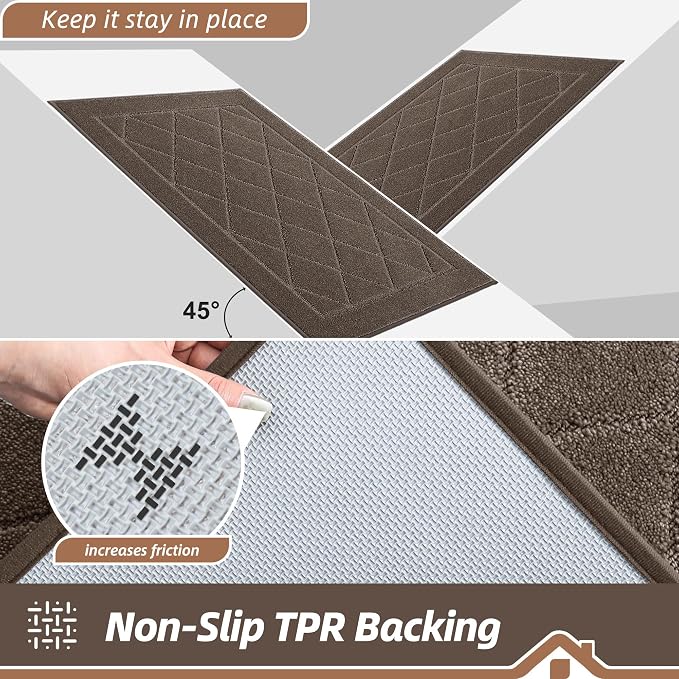 BEQHAUSE Dirt Trapper Door Mat 24" x 36", Doormat Non-Slip Entryway Rugs