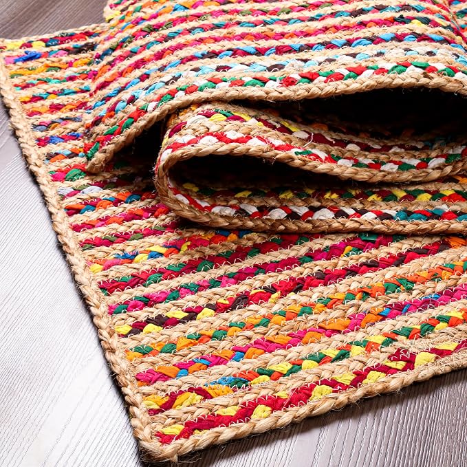 Hausattire Bohemian Braided Rug 2'x3'