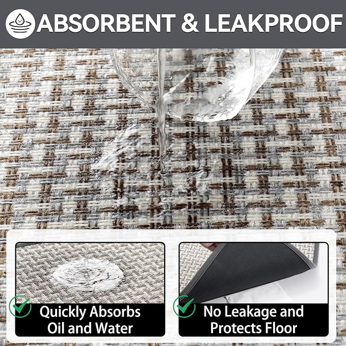 Door Mat 17"x30", Door Mat Indoor Entrance Dirt Resistant and Absorbent