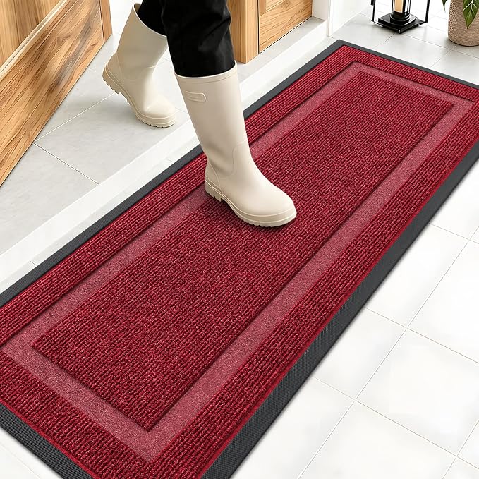 OLANLY Front Door Mat Indoor Outdoor Entrance, Waterproof All-Season,