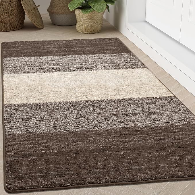 Kitinjoy Indoor Outdoor Door Mat, 71x47 Non-Slip Absorbent Dirt Trapper