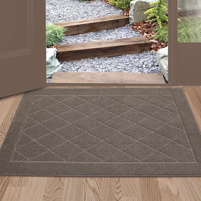 BEQHAUSE Dirt Trapper Door Mat 24" x 36", Doormat Non-Slip Entryway Rugs