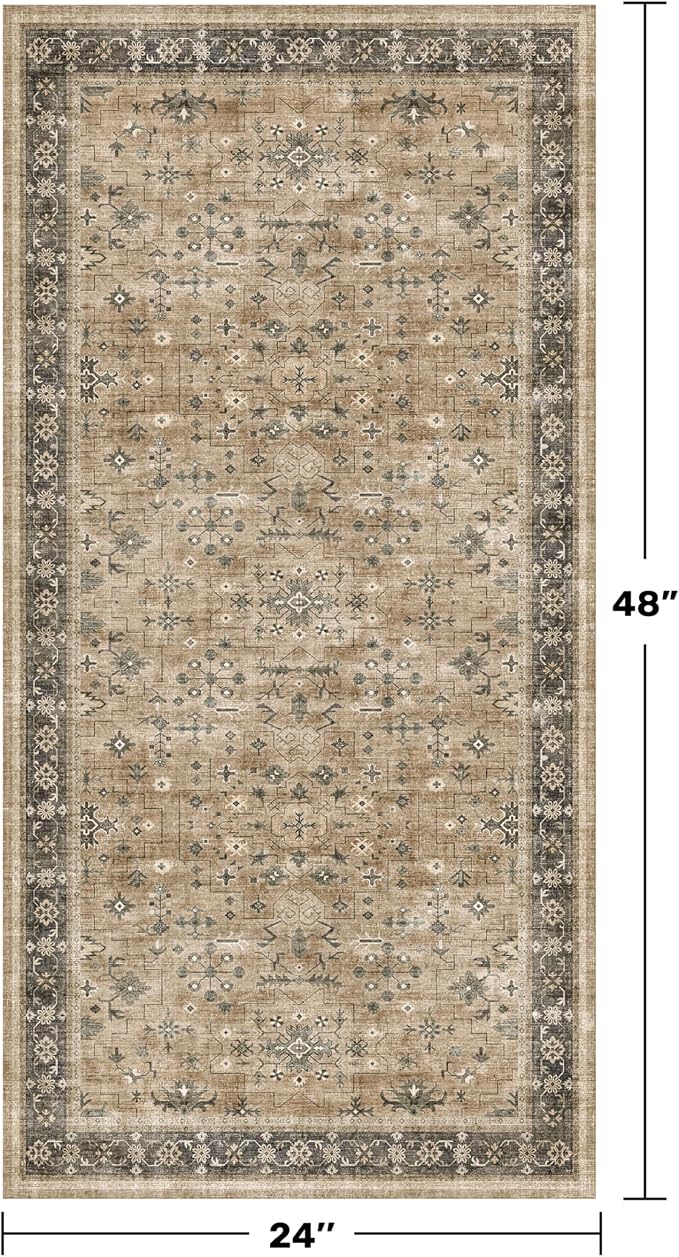 Vintage Boho 2x4 Area Rug for Entryway