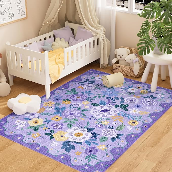 DUKINO 3x5 Area Rug, Floral Rugs