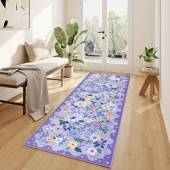 DUKINO 2x6 Runner Rug for Hallway, Washable Kitchen Rug