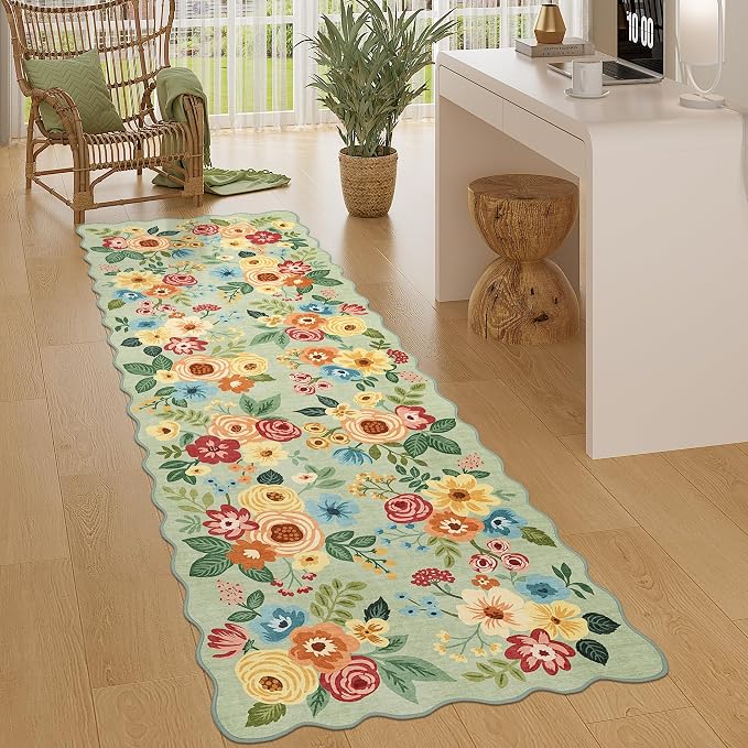 DUKINO 2x6 Runner Rug for Hallway, Washable Kitchen Rug