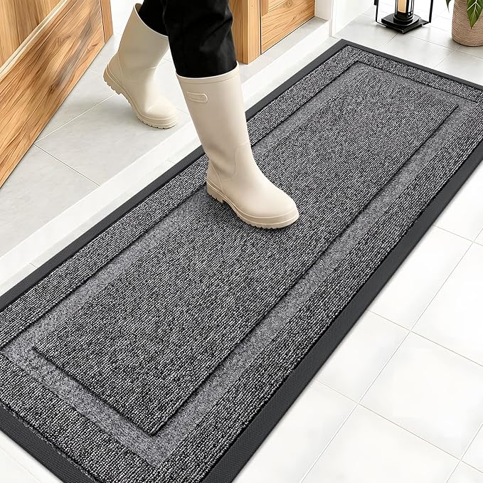 OLANLY Front Door Mat Indoor Outdoor Entrance, Waterproof All-Season,