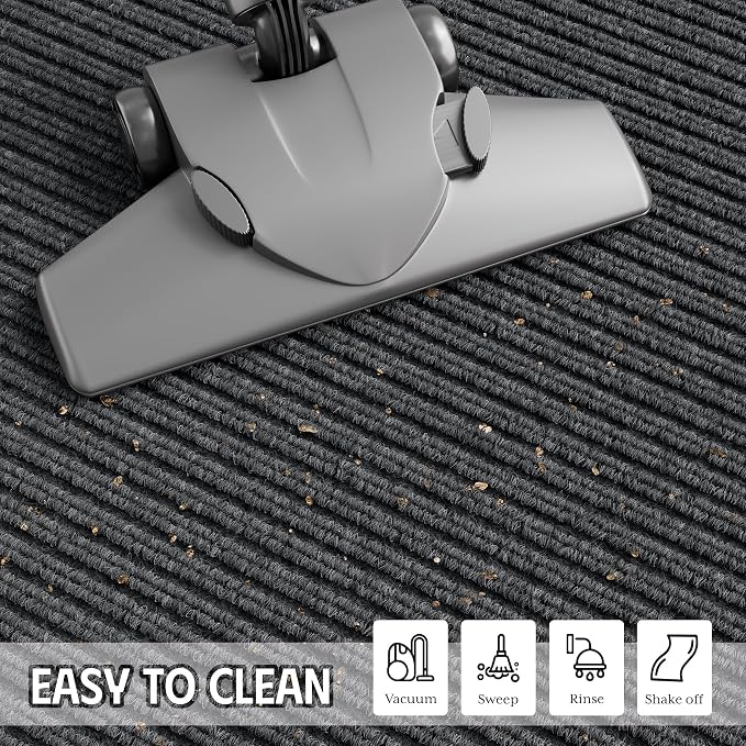 Front Door Mat Outside Entrance, Heavy Duty Dirt Trapper Dog Door Mats