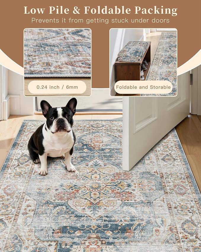 Madane Hallway Runner Rug 2x12, Extra Long Washable Runner Rugs
