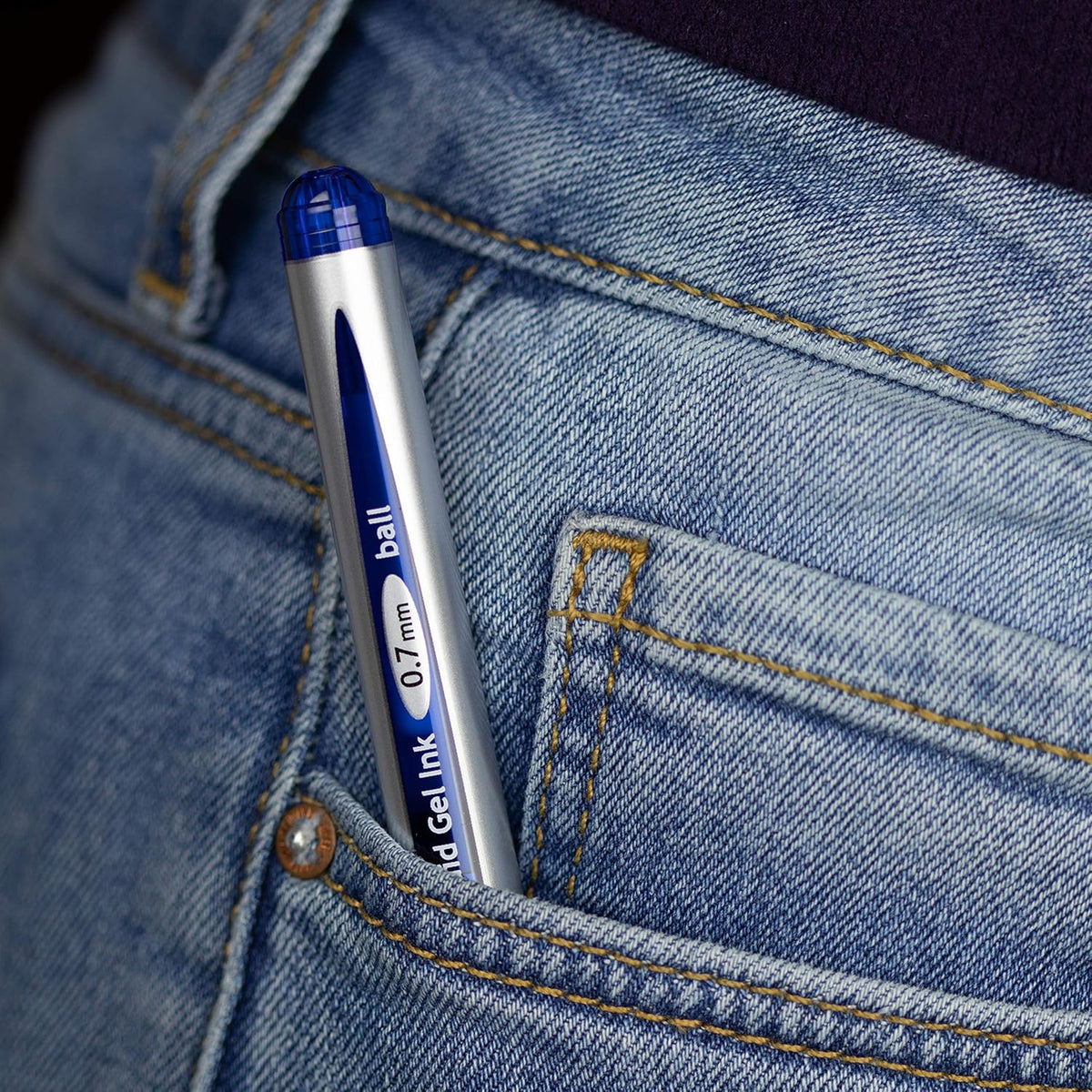 Pentel ENER-GEL Deluxe Liquid Gel Pen, Medium Line, Metal Tip, Violet Ink, Box of 12 (BL57-V)