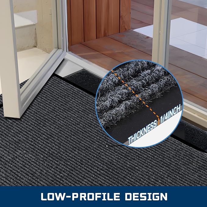 8'x4' Front Door Mat, Extra Large Indoor Outdoor Doormat, Heavy Duty Commercial