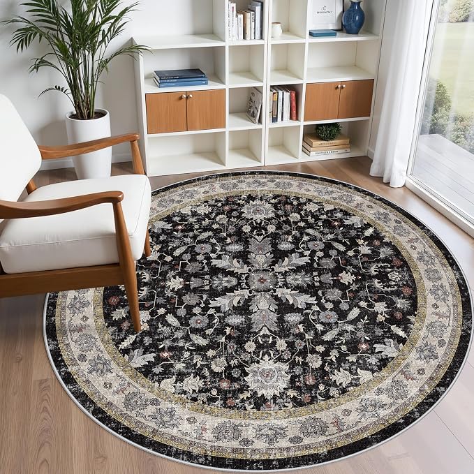 6ft Round Kitchen Rug Washable