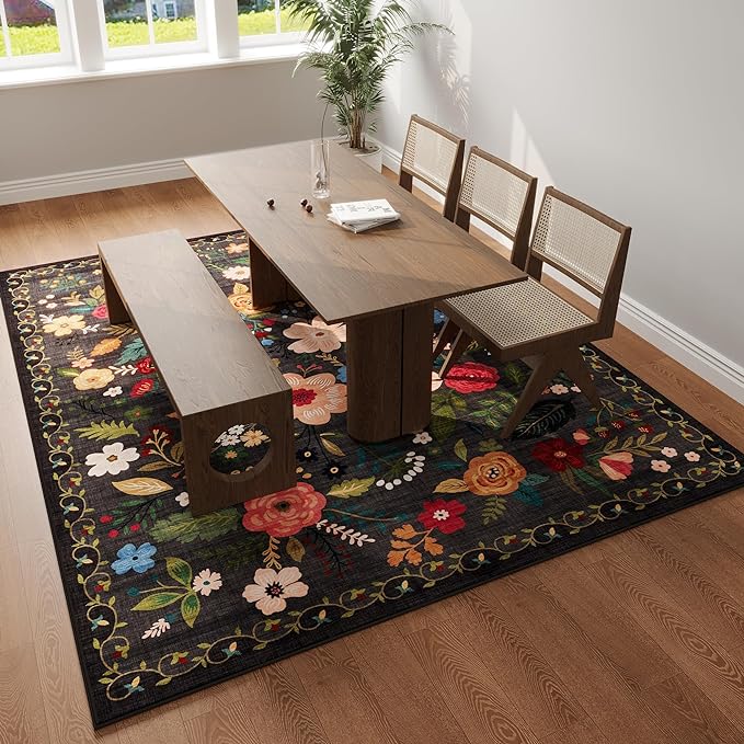 Rugcomf Area Rugs 8x10 Rug for Living Room Clearance Washable Boho Area Rug Non