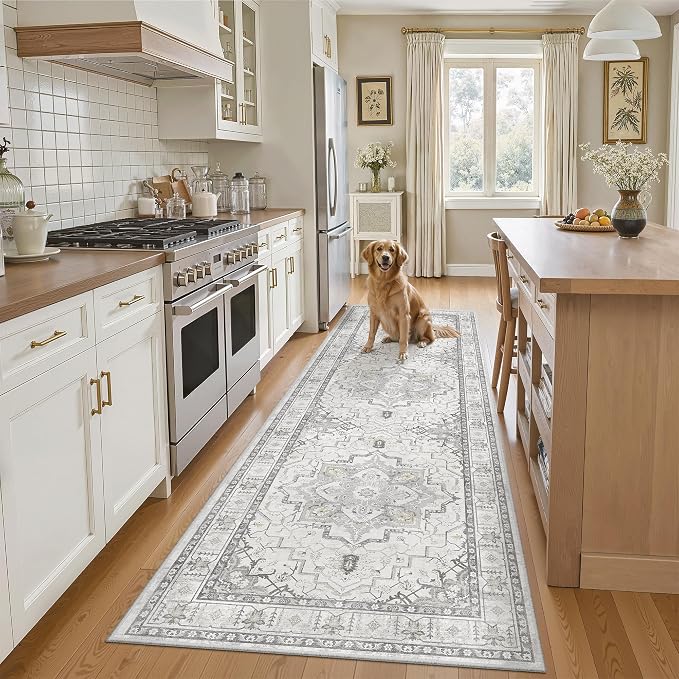 Madane Runner Rug 2'6''x8' Kitchen Runner, Hallway Runner Printed Vintage Rug