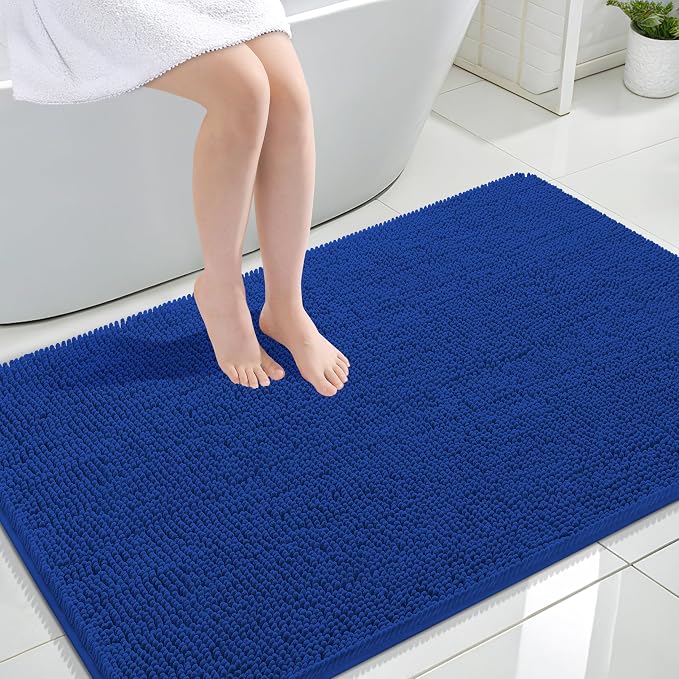 OLANLY Large Bathroom Rugs 44x32, Extra Soft Absorbent Chenille Bath Rugs