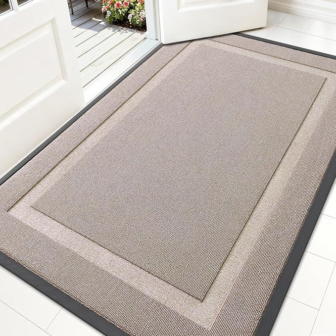 OLANLY Front Door Mat Indoor Outdoor Entrance, Waterproof All-Season,