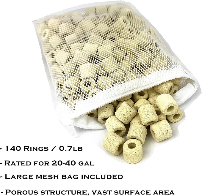 Ceramic Filter Media Bio Filter Rings 1lb / 2lb / 4lb / 8lb