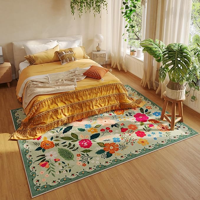Rugcomf Area Rugs 8x10 Rug for Living Room Clearance Washable Boho Area Rug Non