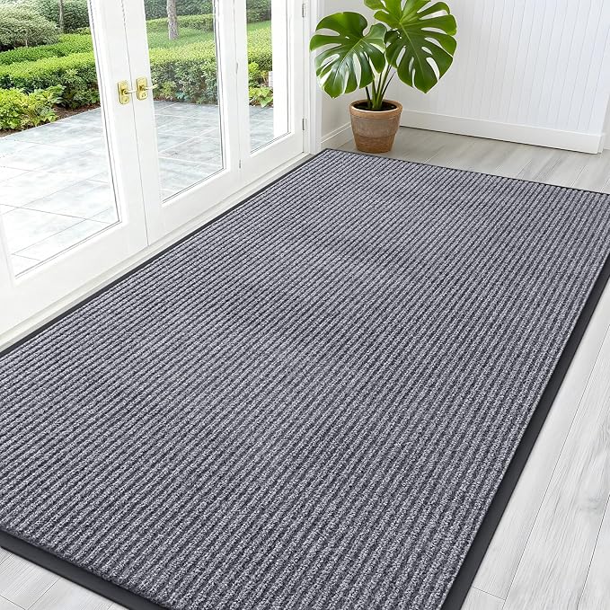 OLANLY Front Door Mat Indoor Outdoor Entrance, Waterproof Heavy Duty Doormat