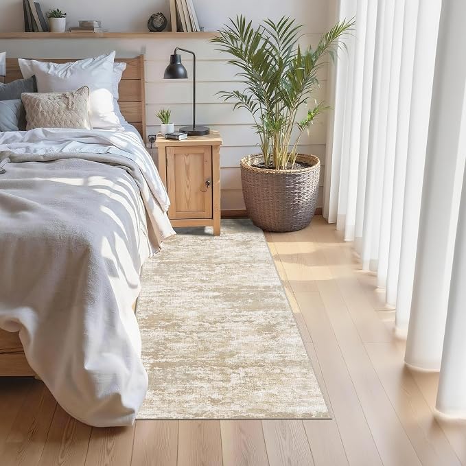 Runners for Hallways Non-Slip 2x8 Washable Kitchen Rug Abstract Tear and Stain