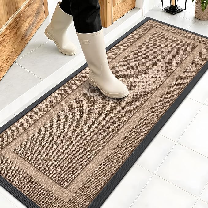 OLANLY Front Door Mat Indoor Outdoor Entrance, Waterproof All-Season,