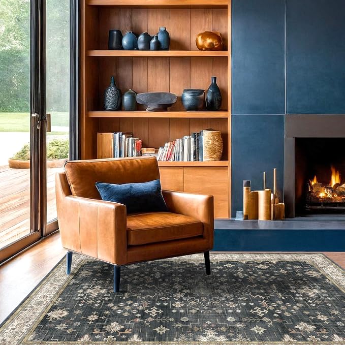 Boho Washable 4x6 Entryway Rug