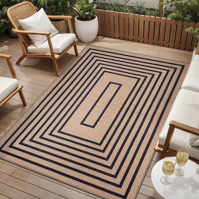 Tangsoo Easy Jute Area Rug 4x6 Washable Rug