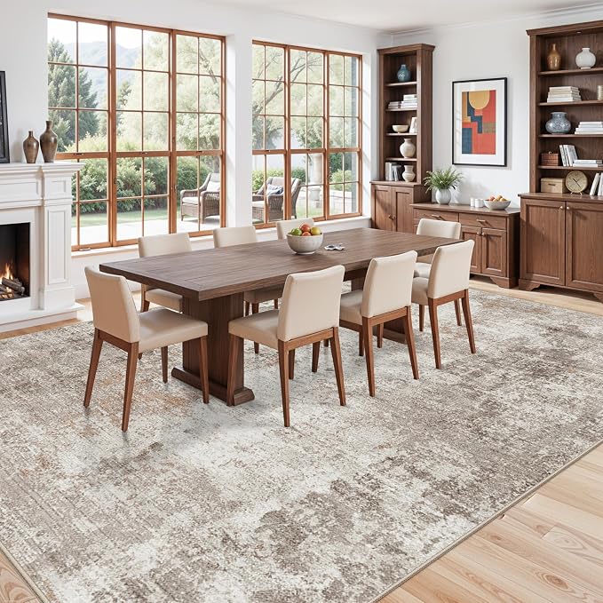 12x14 Area Rug for Living Room – Washable Non-Slip Soft Extra Large Carpet for