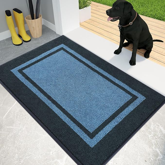 PURRUGS Dirt Trapping Door Mat 20" x 32", Non-Slip Machine Washable Entryway Rug
