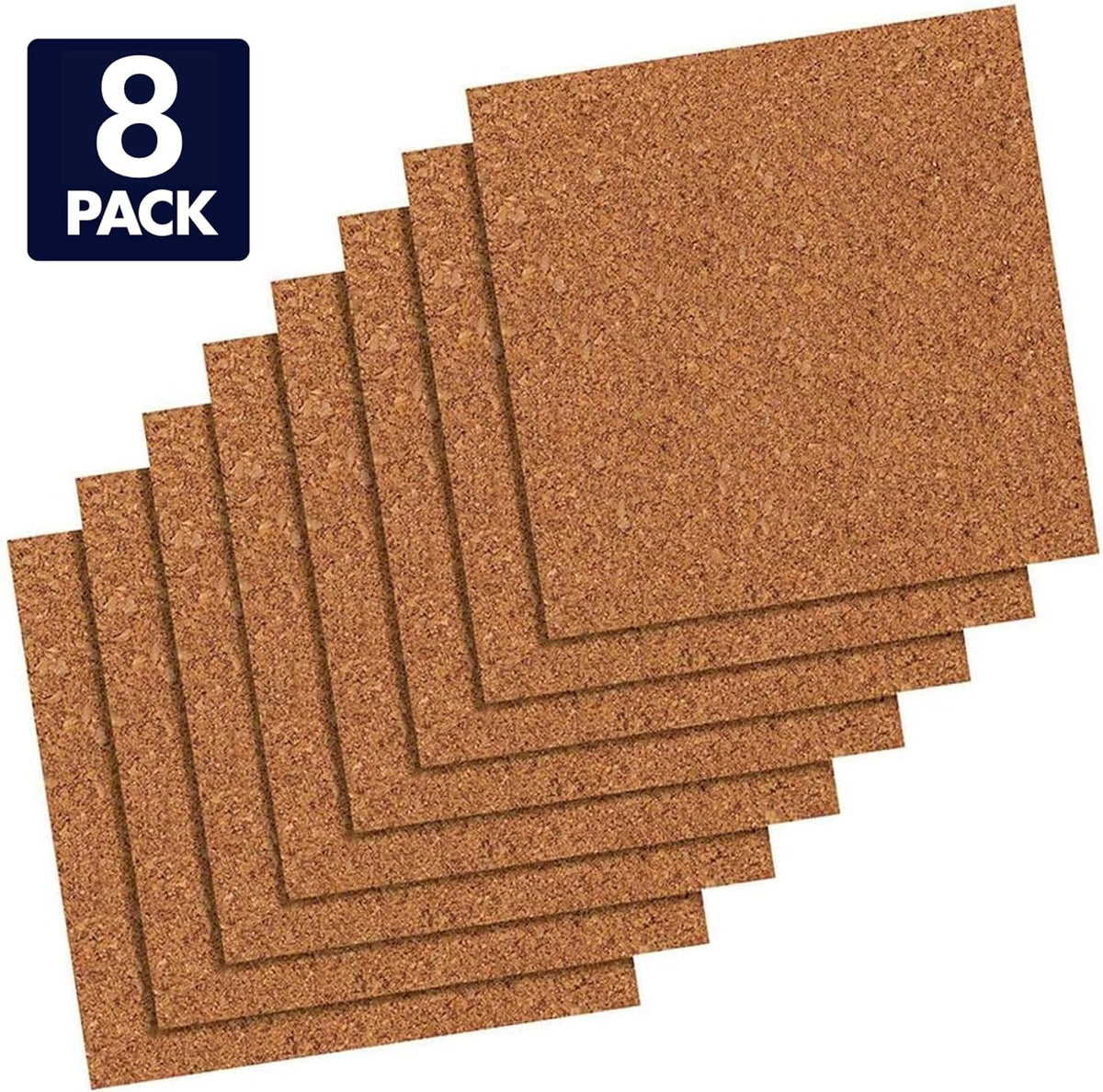 Quartet Cork Tiles, Bulletin Board Cork Panels 12" x 12" x 3/16", Natural, 8 Count (108) 12" x 12" (Pack of 10)