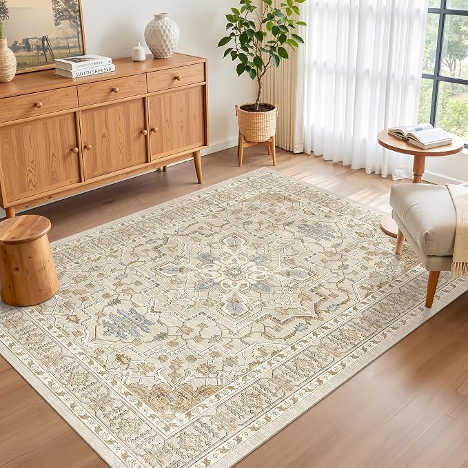 Madane Area Rug 3x5, Entryway Washable Vintage Runners Bedroom Non Slip Indoor
