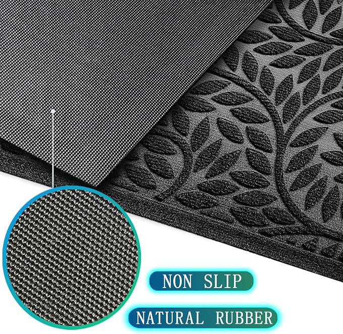Bulijojo Front Door Mat Entrance, Durable Heavy Duty Welcome Mat, Thick